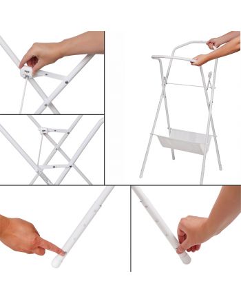 Składany stojak pod wanienkę 84cm (biały)